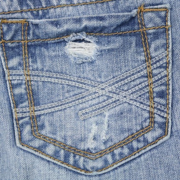 Aeropostale Hailey Skinny Flare Jeans Destroyed Size 3 4 Short - Picture 10 of 12